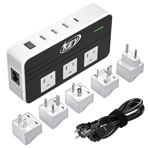 Key Power 230W Step Down Travel Voltage Converter with 18W USB-C PD Port