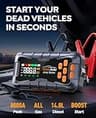 YaberAuto 16-in-1 8000A Portable Car Jump Starter with 160PSI Tire Inflator