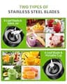 GDOR 1200W High-Speed Smoothie Blender with 52-Ounce Glass Jar & Travel Cup
