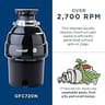 GE Disposall GFC720N Continuous Feed 3/4 HP Garbage Disposer with Drain Boost