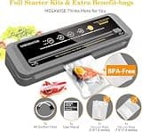 MegaWise 80kPa Countertop Vacuum Sealer Machine with Built-in Bag Cutter