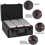OUUTMEE Aluminum Alloy Graded Sports Card Storage Case, 100 Slab Capacity