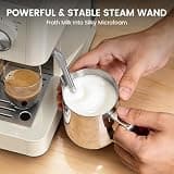 Kismile 20-Bar Espresso Machine with Burr Grinder and Visible Pressure Gauge