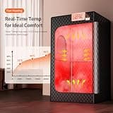 Viconor Portable 5-Layer Insulated Infrared Sauna Box w/ Red Light Therapy