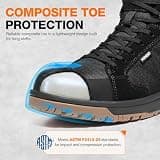 NINGO Skate-Style Retro Composite Toe Safety Shoe With Slip-Resistant Sole