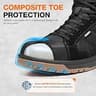 NINGO Skate-Style Retro Composite Toe Safety Shoe With Slip-Resistant Sole