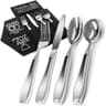 7oz Weighted Stainless Steel 4-Piece Silverware Set with Carry Pouch Included