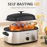 Sunvivi 24-Quart Electric Turkey Roaster Oven and 3-Bin Buffet Server Combo