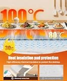 Premium Extra Large Silicone Food Warming Mat with Heat-Resistant Pad (36 x 15 In)