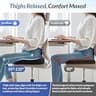 ZIKEE Ergonomic High-Density Memory Foam Seat Cushion with Thigh Relief Slope