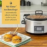 Crock-Pot Programmable Portable Slow Cooker with MyTime Tech, 7-Quart Size