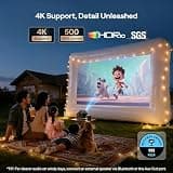 Aurzen BOOM Mini Google TV Smart Projector with 110-Degree Flexible Stand