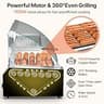 Seeutek 7-Roller Hot Dog Grill with Glass Hood, 24-Dog Capacity, 1100W