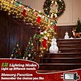 HRANBOTY 50-Foot 504-LED Faceted Bulb Icicle Lights with Dimmable Settings