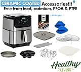 Yedi Evolution Air Fryer with Deluxe Accessory Kit and Ceramic Basket, 6.8-Quart