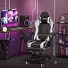 Homall Ergonomic Tech Fabric PC Gaming Chair with Retractable Footrest & Massage