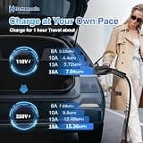 BETUMODA Level 1 & 2 EV Charger with Adjustable Current & Timer, 25-Foot Cord