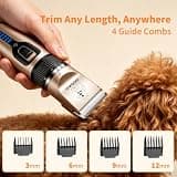 Gooad Low-Noise Cordless Pet Clippers with Built-in Light and Paw Trimmer Head