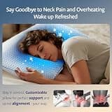 Premium Cooling Gel Shredded Memory Foam Queen Pillow with Dual-Sided Cover