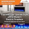 SimpliFire Allusion Platinum 60-Inch Linear Electric Fireplace Wall Mount