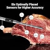 TempPro TP829 1000ft RF Wireless Digital Meat Thermometer with 4 Color-Coded Probes