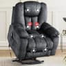 CANMOV Large Overstuffed Heavy Duty Power Lift Recliner with Heat and Massage