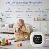 Compact Plug-In Ionic Air Freshener and Cat Litter Deodorizer for Small Musty Rooms