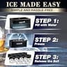 CUBARO Premium Hard Shell 8-Cavity Clear Ice Ball Maker Mold with Storage Bag