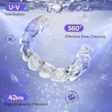 Vcyems 42kHz Ultrasonic Makeup Brush Cleaner with UV Sanitizing Chamber