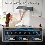 VIKIO HOME 30-Inch Under Cabinet Range Hood with Gesture Control, 900 CFM