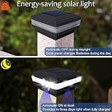 Sumaote 160-Lumen High-Efficiency Solar Post Cap Lights with Metal Bracket, 4-Pack