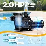 VIVOHOME 2.0 HP Single Speed Self-Priming Pool Pump for In-Ground Pools, 6800 GPH