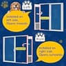 Eillion XLarge Swing-Open Dog Door Insert for Drafty Sliding Glass Doors