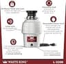 Waste King L-3200 Legend Series 3/4 HP Garbage Disposal with Pre-Installed Cord
