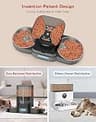 HoneyGuaridan 3.5L Dual-Bowl Automatic Cat Feeder with Stainless Bowls