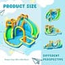 FINCOME Dual-Height Inflatable Water Slide and Sports Play Park for Kids