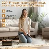Enromted 2500W Portable Steam Cleaner with Continuous Refill Capability