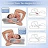 Missleep Dual-Height Ergonomic Memory Foam Pillow with Breathable Ice Silk Cover