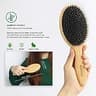 BESTOOL Natural Bamboo Cushion Paddle Hairbrush with Boar Bristles Blends