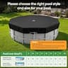 SIHAIAN 18-Foot Round Fabric Pool Cover with Built-In Automatic Drain System