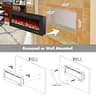 Valuxhome 50-Inch Wall Mounted Electric Fireplace with Timer and Remote