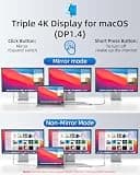 LIONWEI 13-in-1 Triple Display Hub with Dual 4K HDMI, DP, and 100W Power Delivery