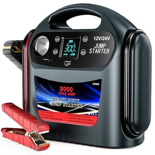 Heavy-Duty 8000A 12V/24V Portable Lithium Jump Starter for Commercial Vehicles