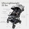 Strolee Lightweight Double Side-by-Side Stroller with 120-Lb Weight Capacity