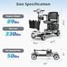 Rylox 4-Wheel Dual Battery Folding Mobility Scooter Bundle