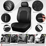 CAR PASS Universal Faux Leather & 3D Air Mesh Full Seat Cover Set for SUVs