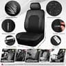 CAR PASS Universal Faux Leather & 3D Air Mesh Full Seat Cover Set for SUVs