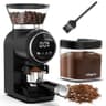 Ollygrin Compact Electric Conical Burr Coffee Grinder with Touch Panel