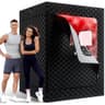 KASUE Upgraded 2-Person Portable Infrared Sauna Box with Dual Steamers