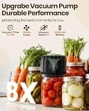 Snuuoby Upgraded 2500mAh Electric Mason Jar Vacuum Sealer Kit with LED Display